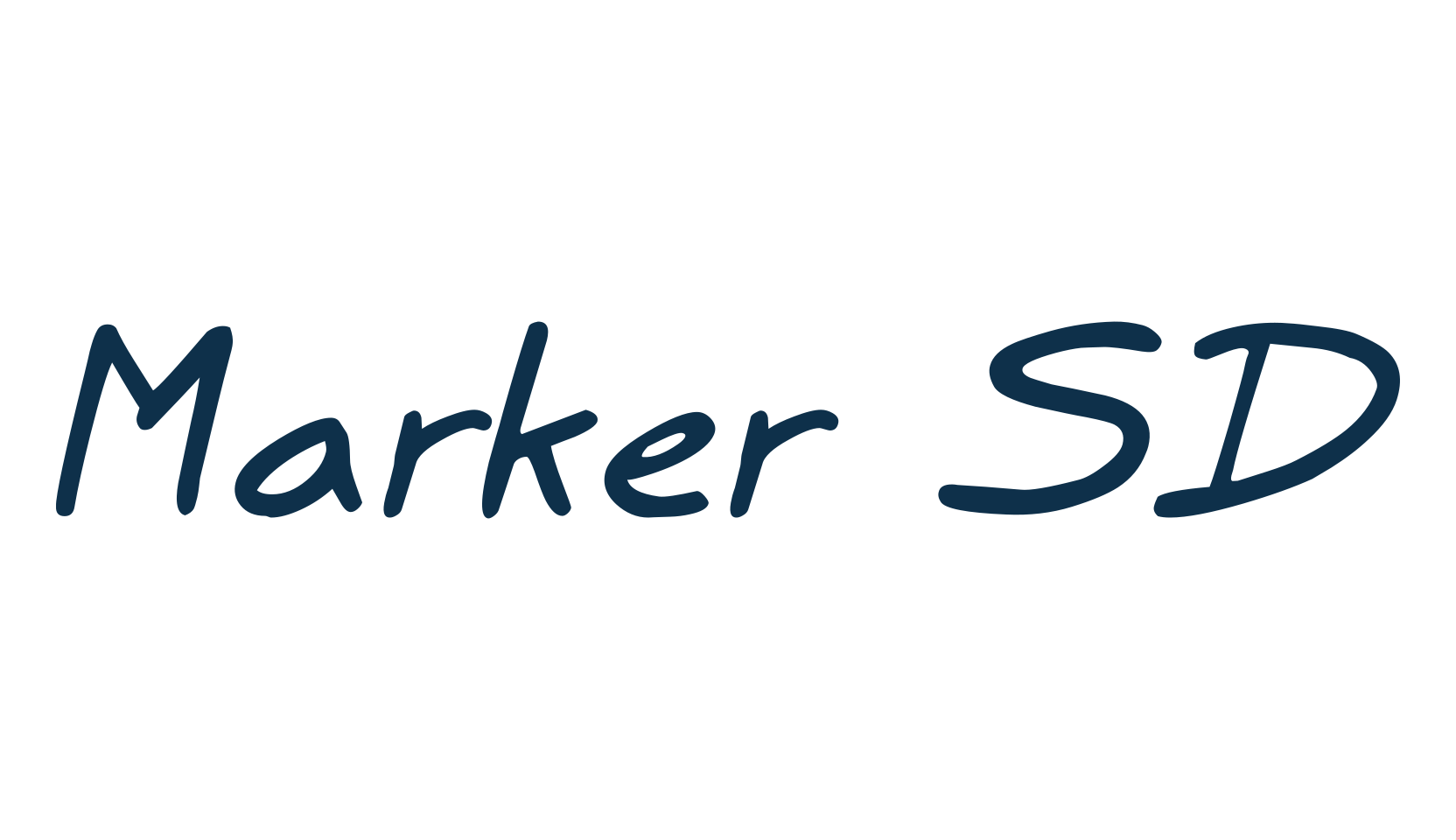 Marker SD, script handwritten fancy decorative calligraphy font preview