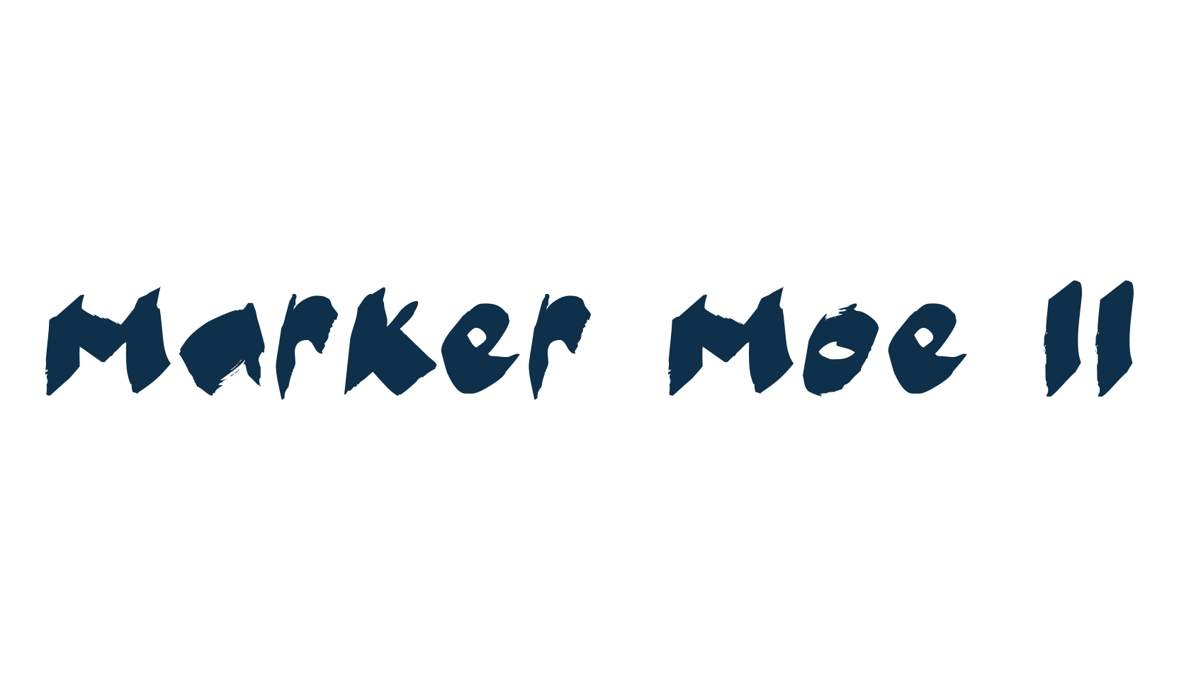 Marker Moe II, script brush fancy decorative calligraphy font preview
