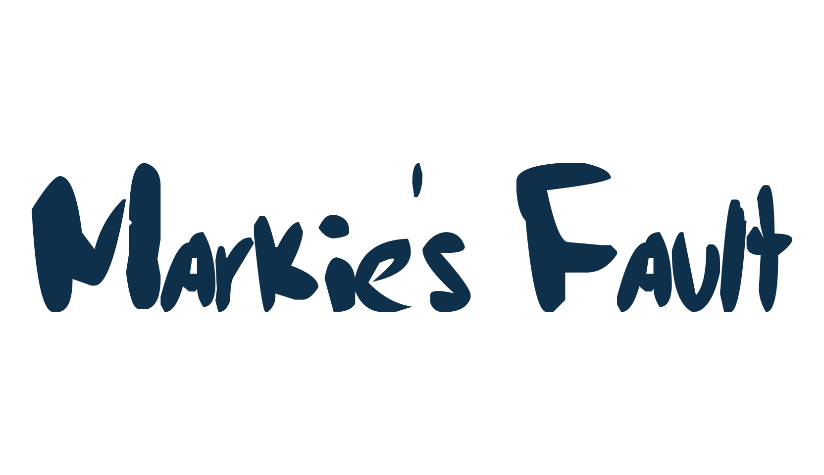 Markie's Fault, cartoon font preview