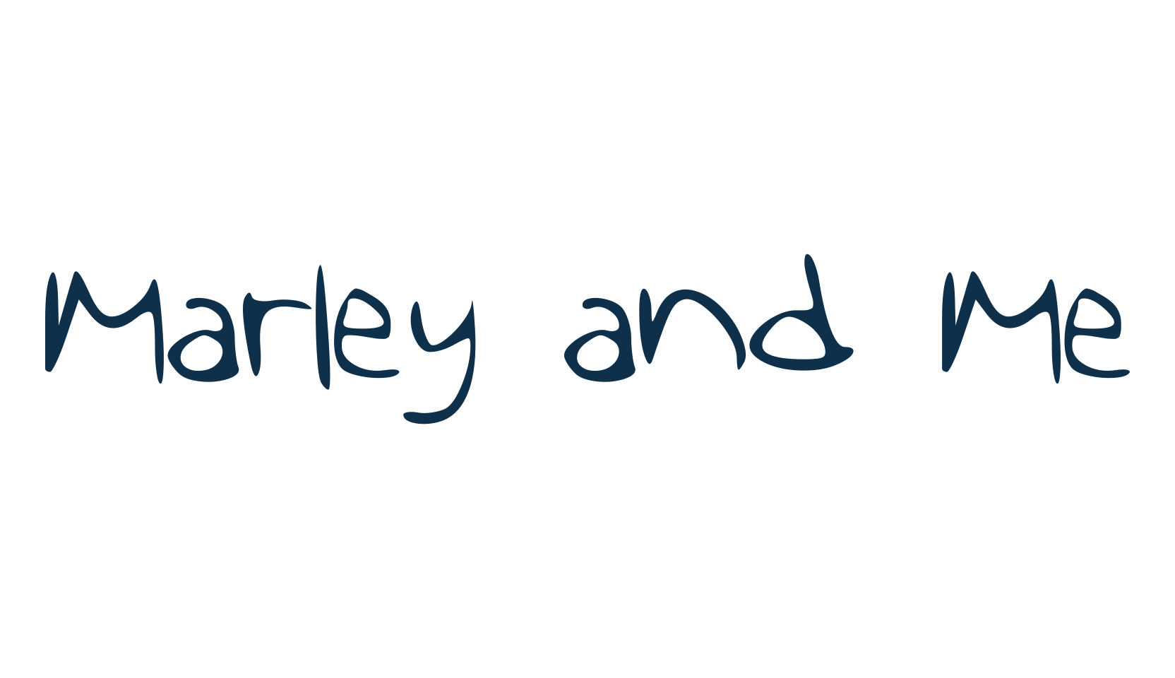 Marley and Me, handwriting font preview