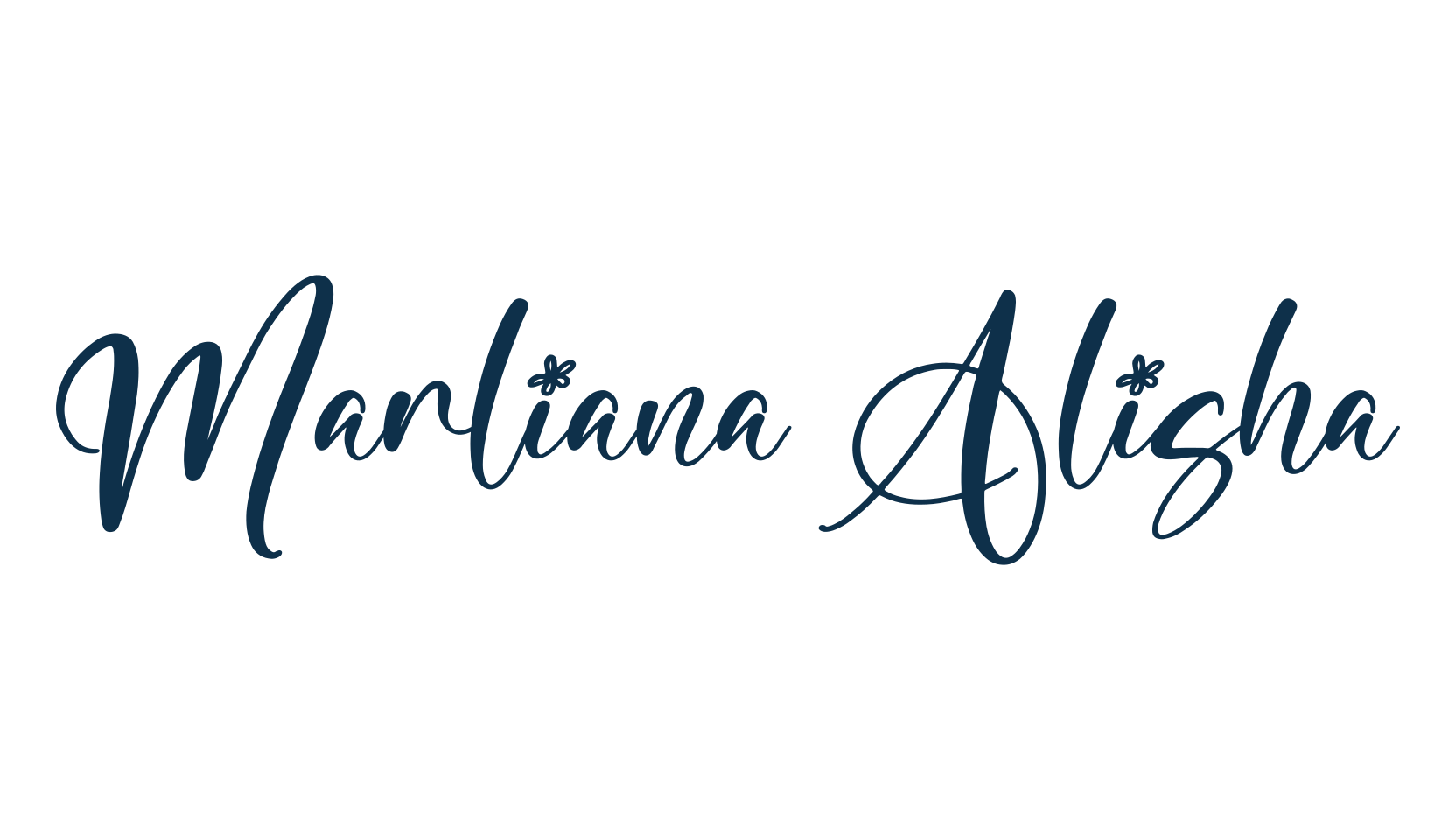 Marliana Alisha, script calligraphy fancy decorative font preview