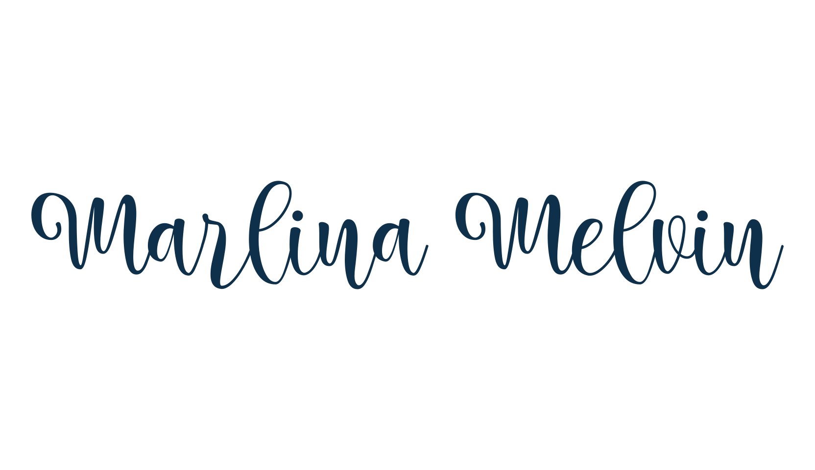 Marlina Melvin, calligraphy font preview