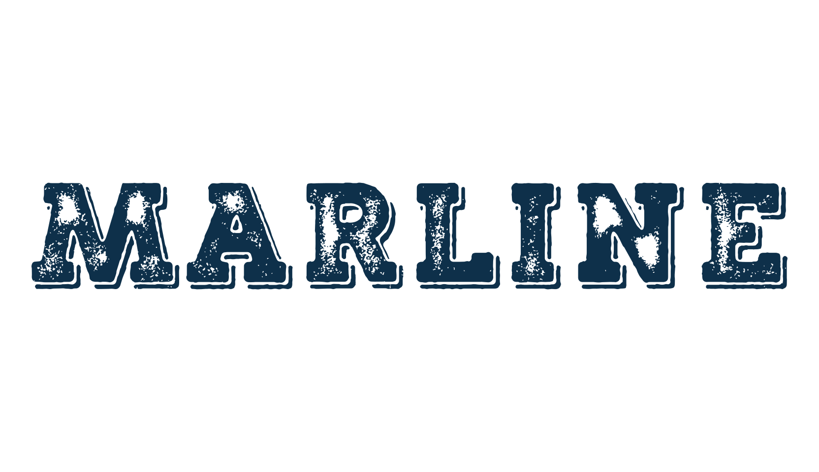 Marline (marline-2), eroded font preview