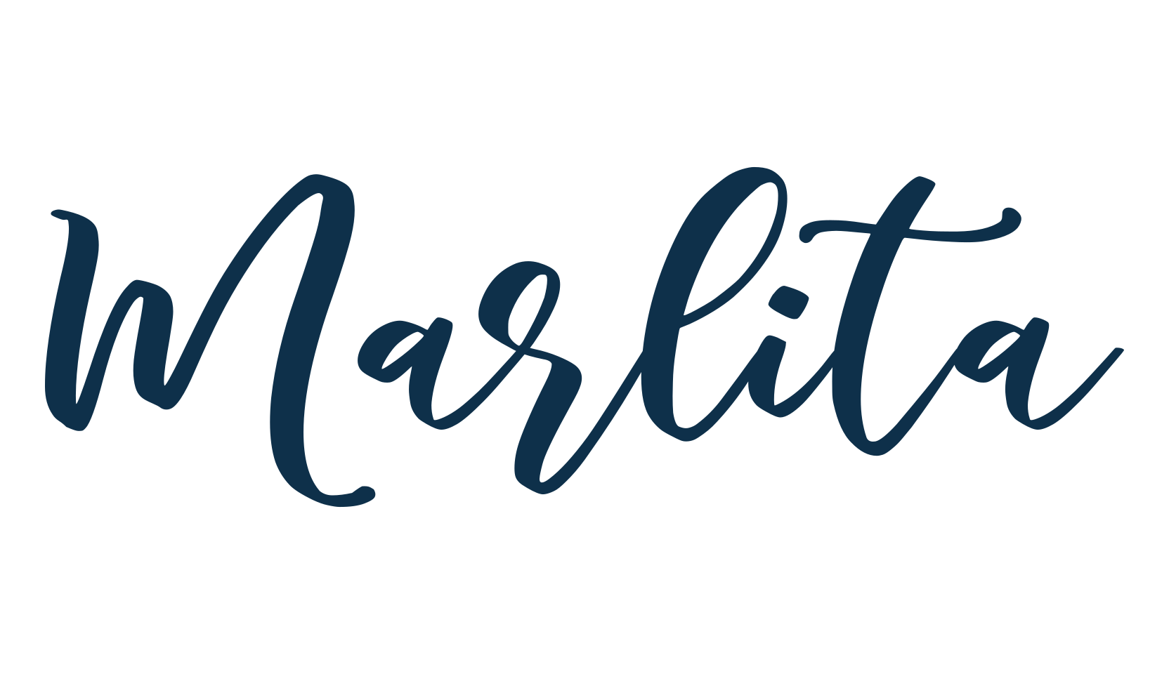 Marlita, calligraphy font preview