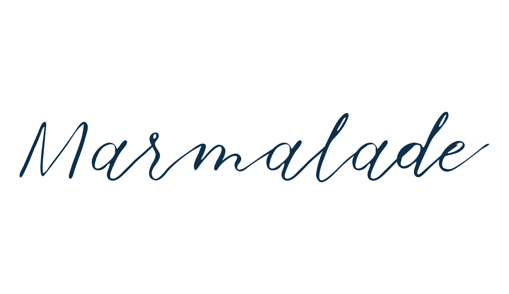 Marmalade, script calligraphy fancy decorative font preview