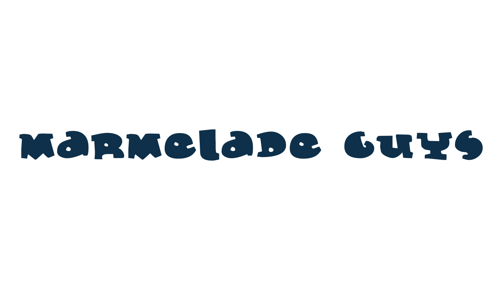Marmelade Guys, cartoon font preview