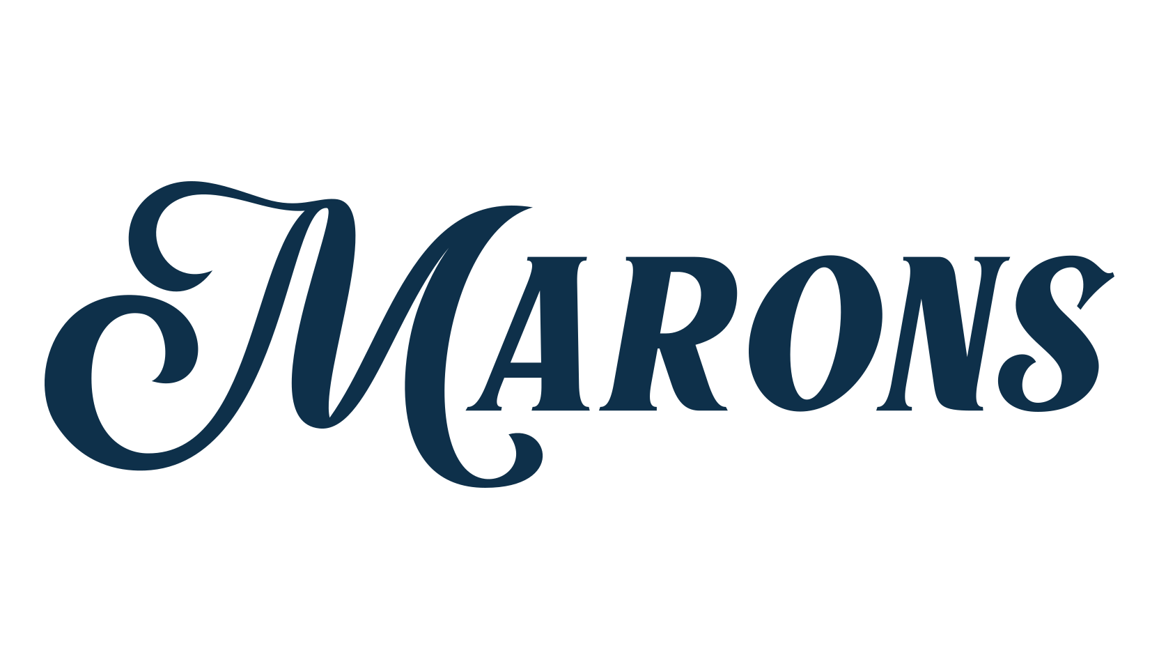 Marons, fancy retro decorative font preview