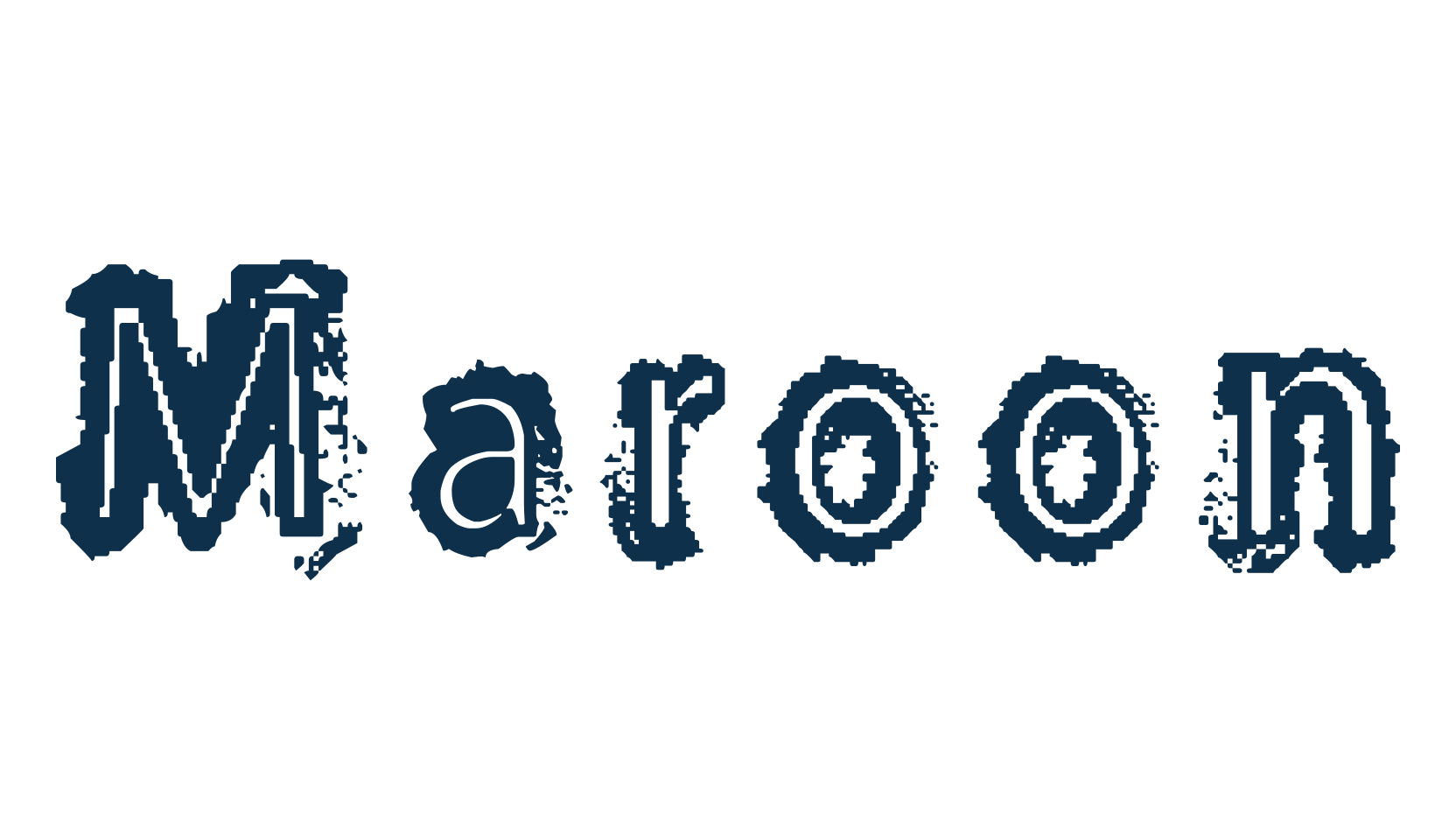 Maroon (maroon-2), destroy font preview