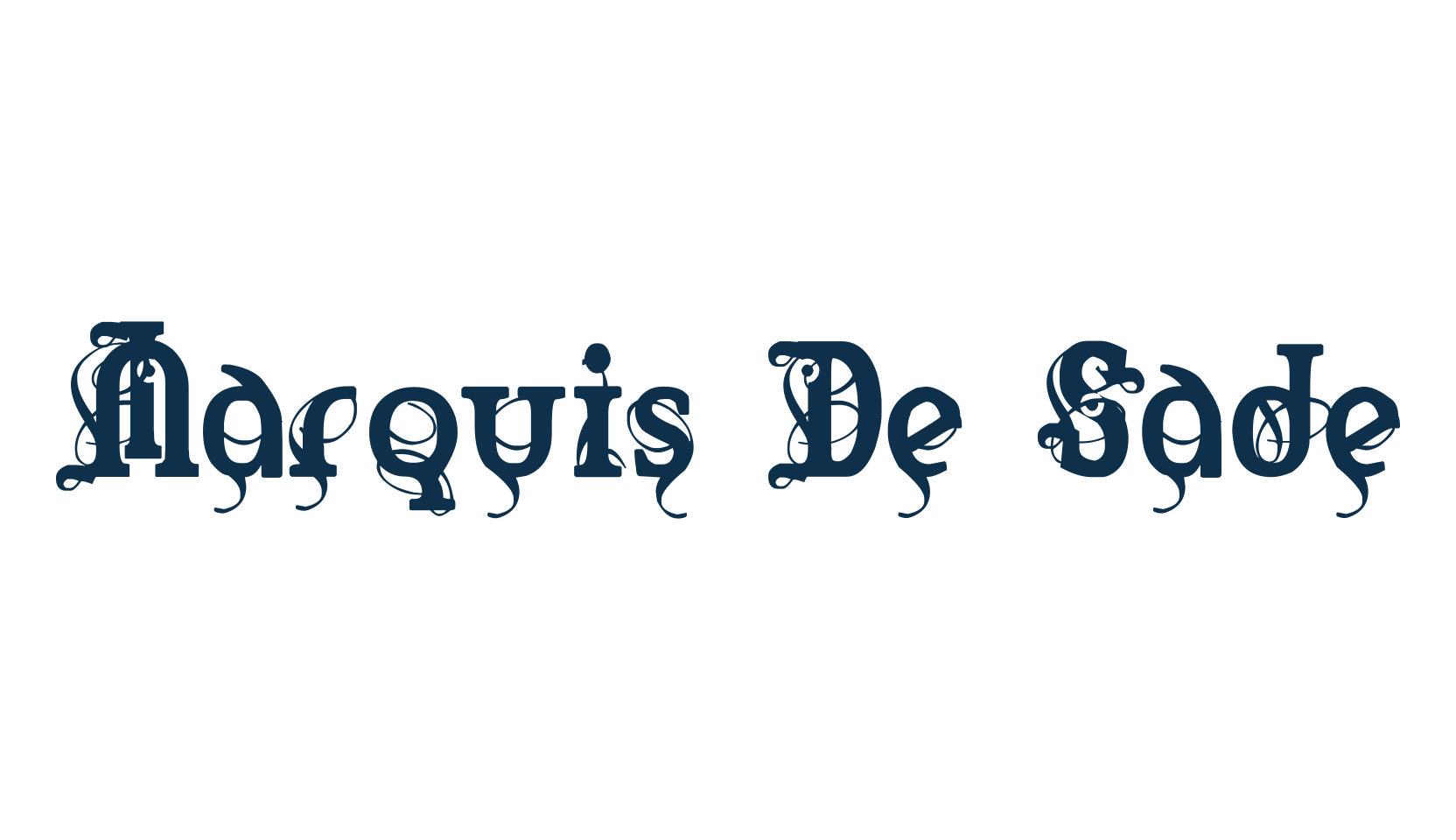 Marquis De Sade, fancy various gothic font preview