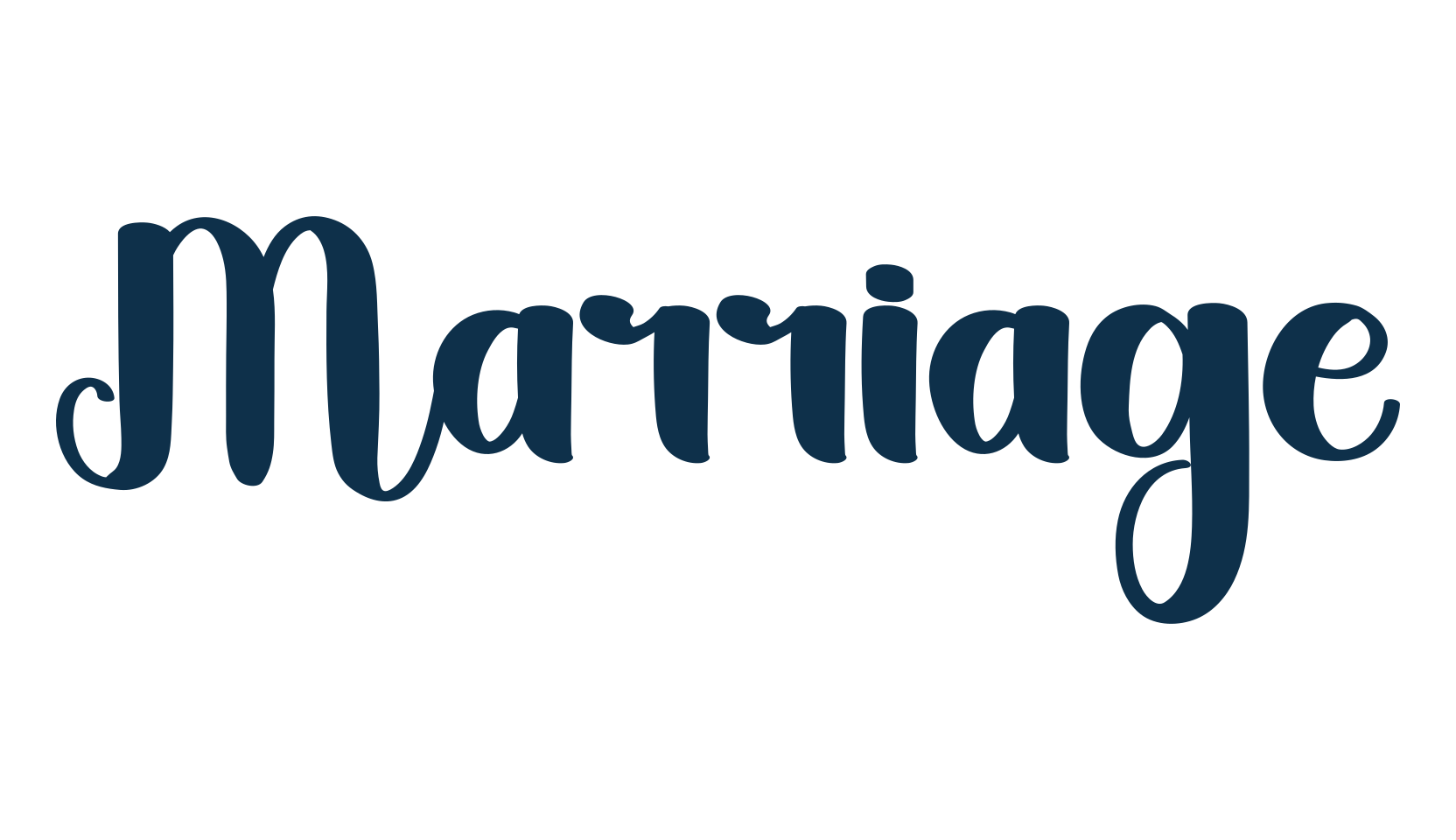 Marriage, fancy various decorative script calligraphy font preview