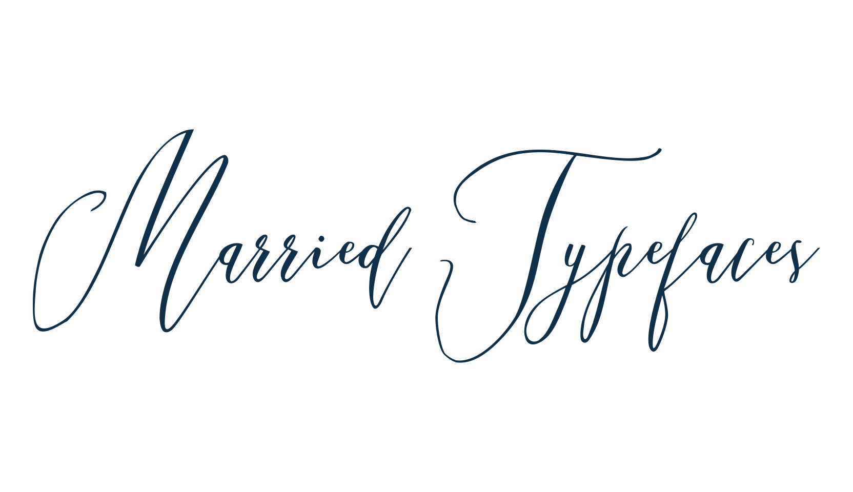 Married Typefaces, script calligraphy fancy decorative font preview