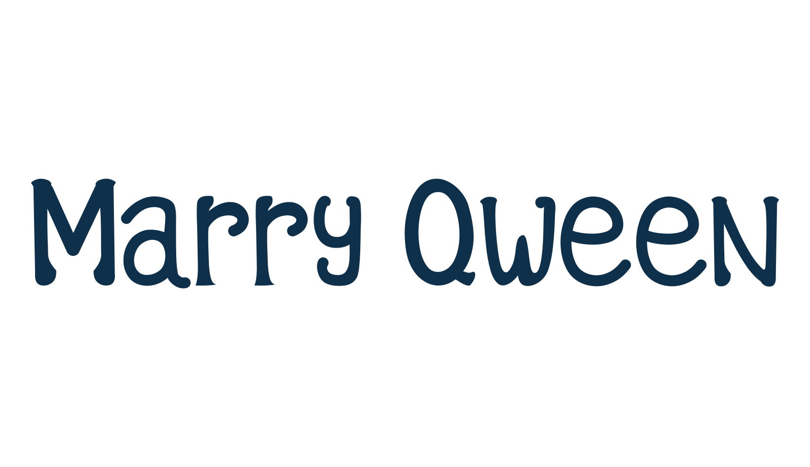 Marry Qween, fancy cartoon decorative font preview