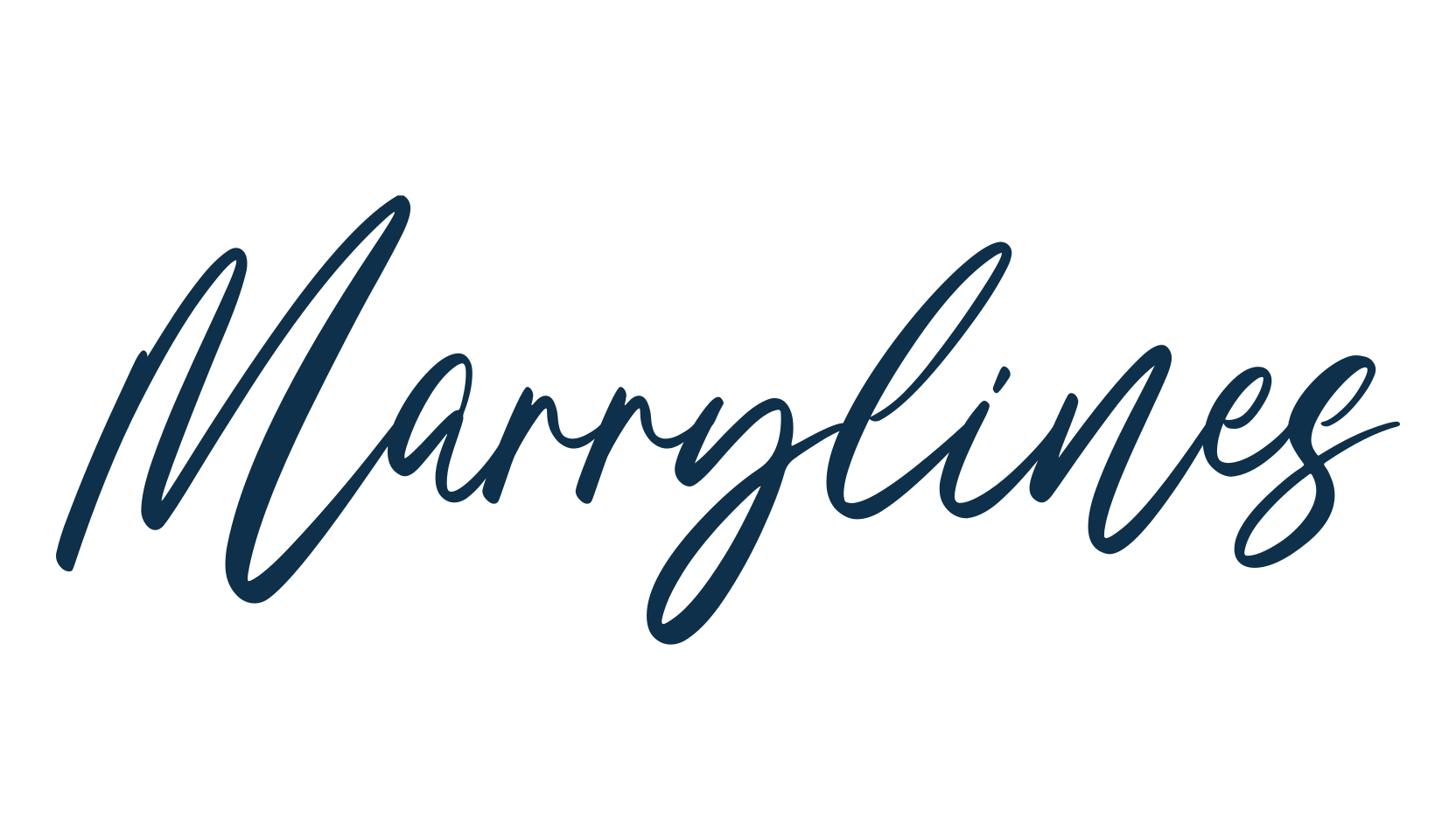 Marrylines, script handwritten fancy decorative calligraphy font preview