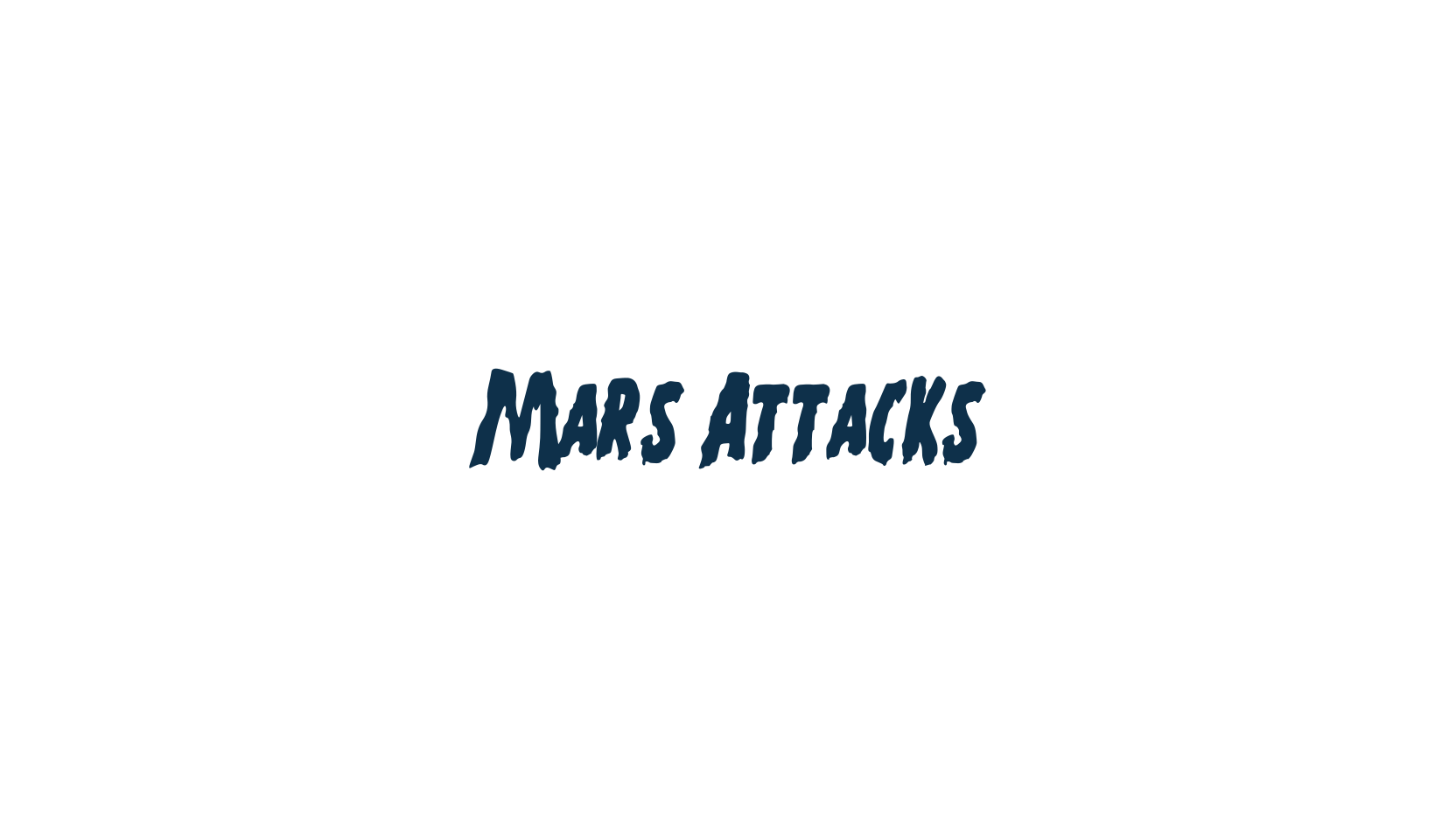 Mars Attacks, halloween font preview