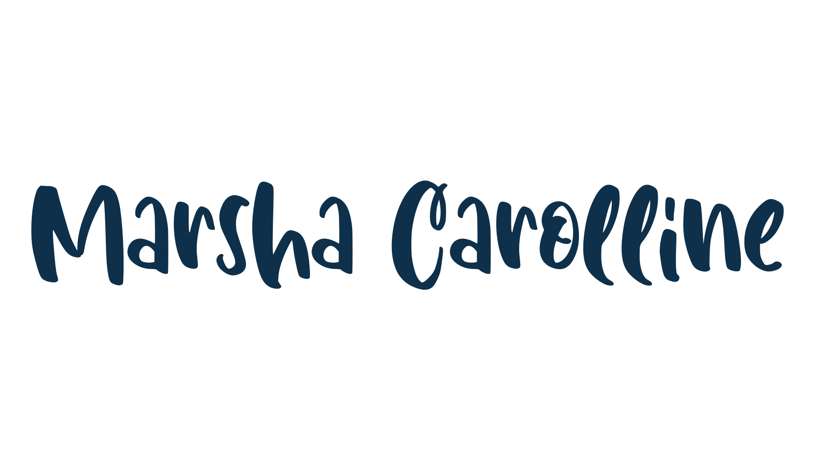 Marsha Carolline, fancy decorative font preview