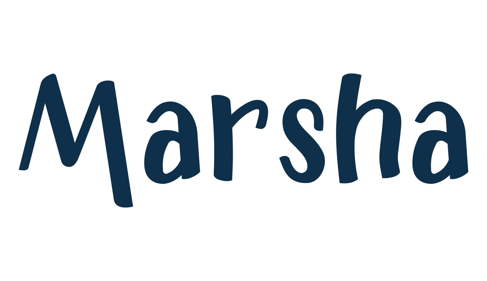 Marsha, cartoon font preview