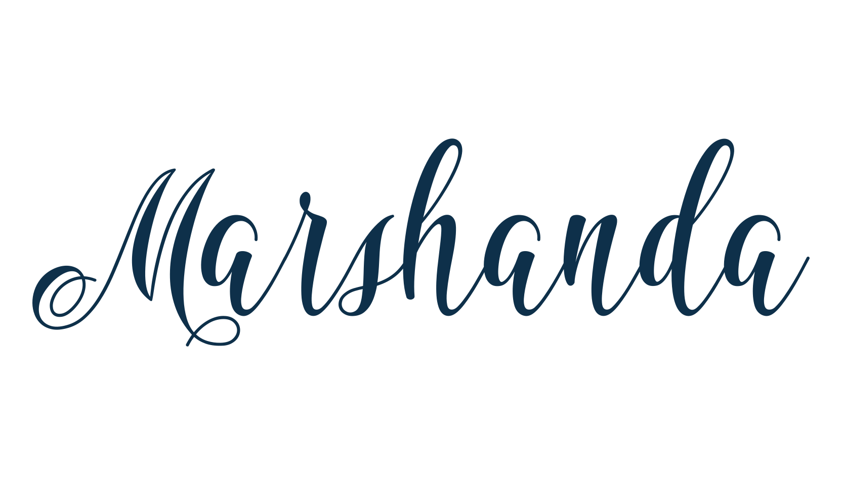 Marshanda, calligraphy font preview