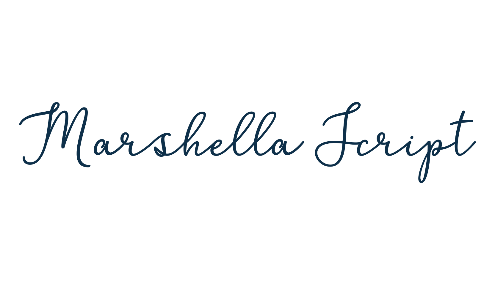Marshella Script, handwriting font preview