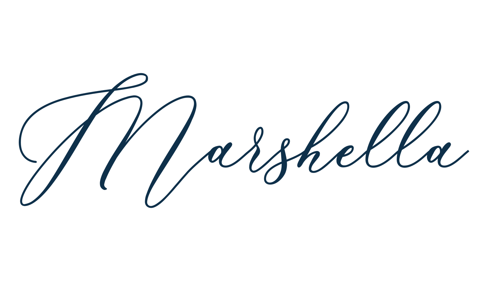 Marshella, script calligraphy fancy decorative font preview