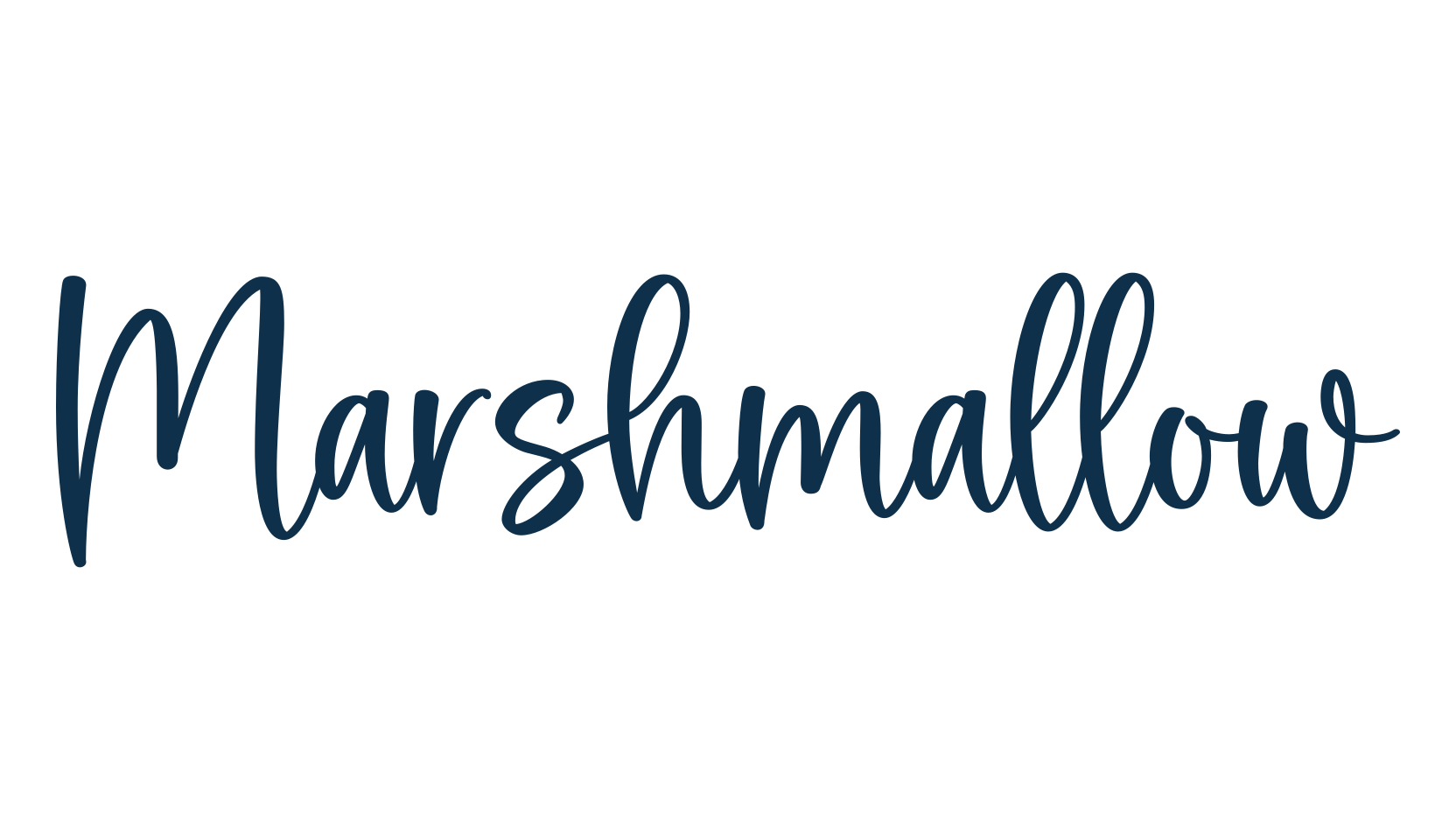 Marshmallow (marshmallow-3), handwriting font preview