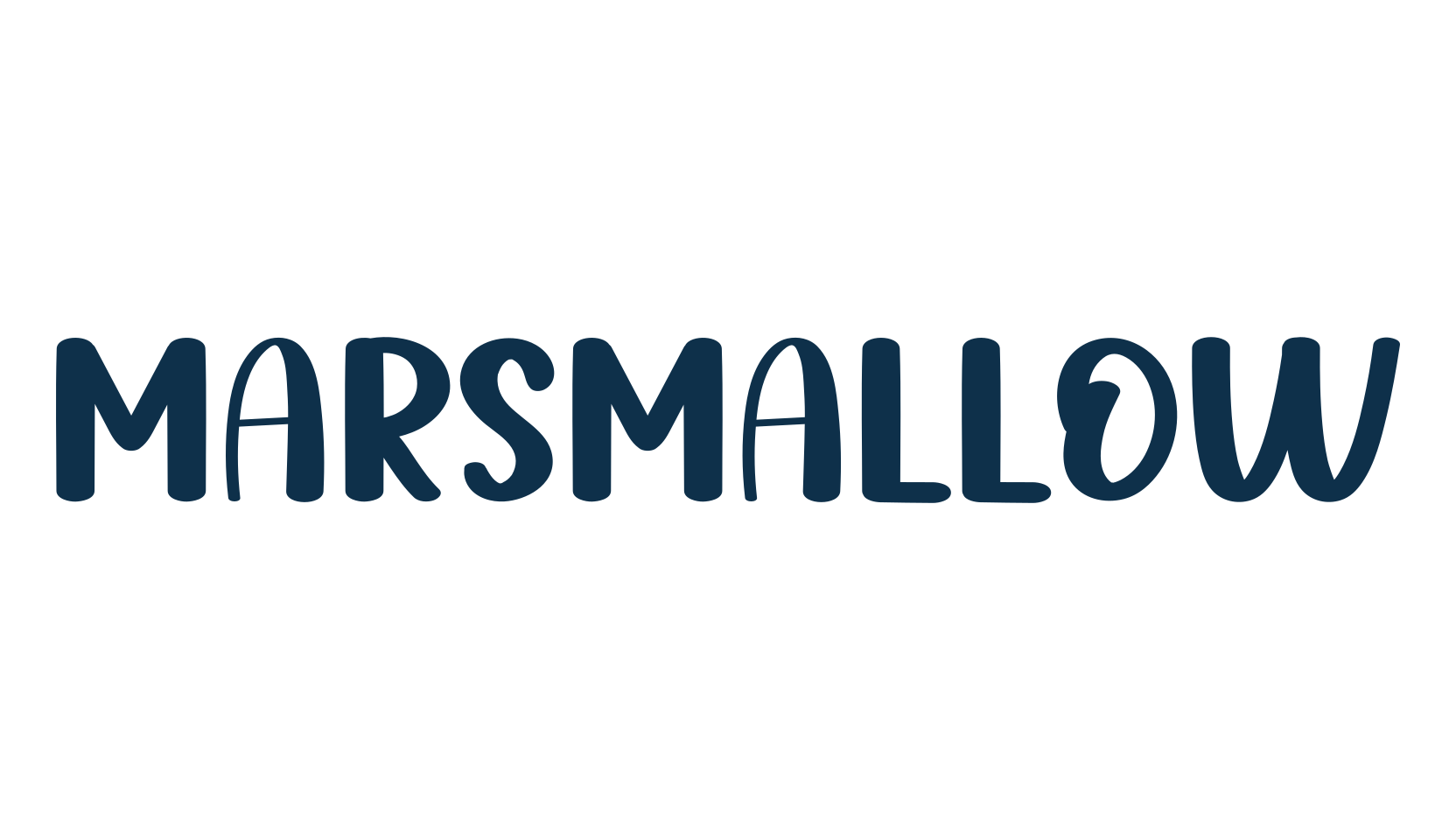 Marsmallow, fancy various decorative font preview