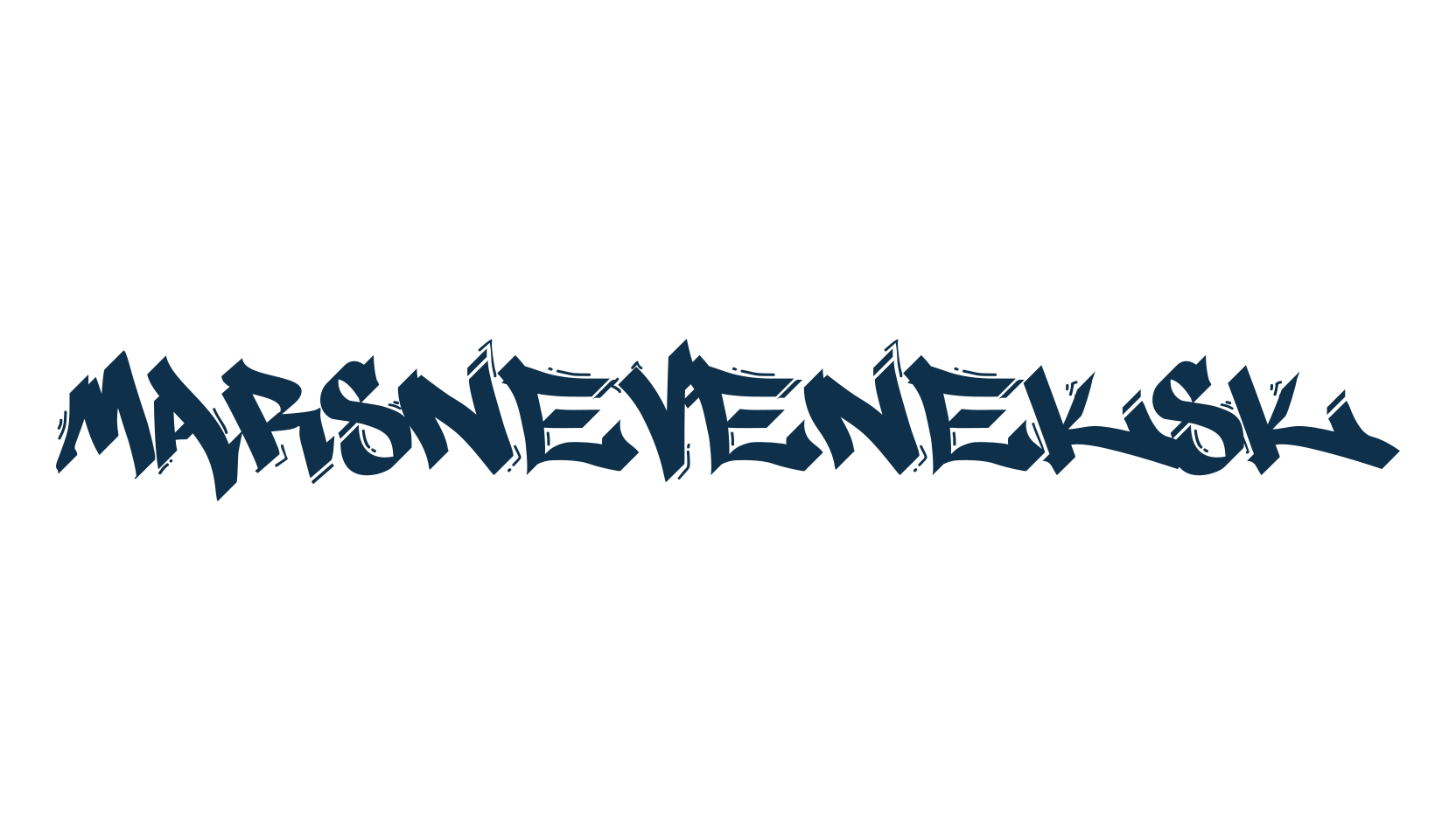 Marsneveneksk, script graffiti fancy decorative calligraphy font preview