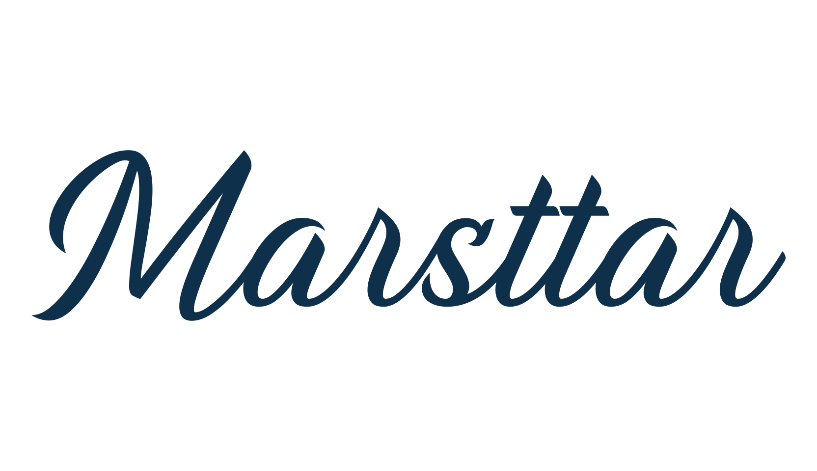 Marsttar, script brush fancy decorative calligraphy font preview