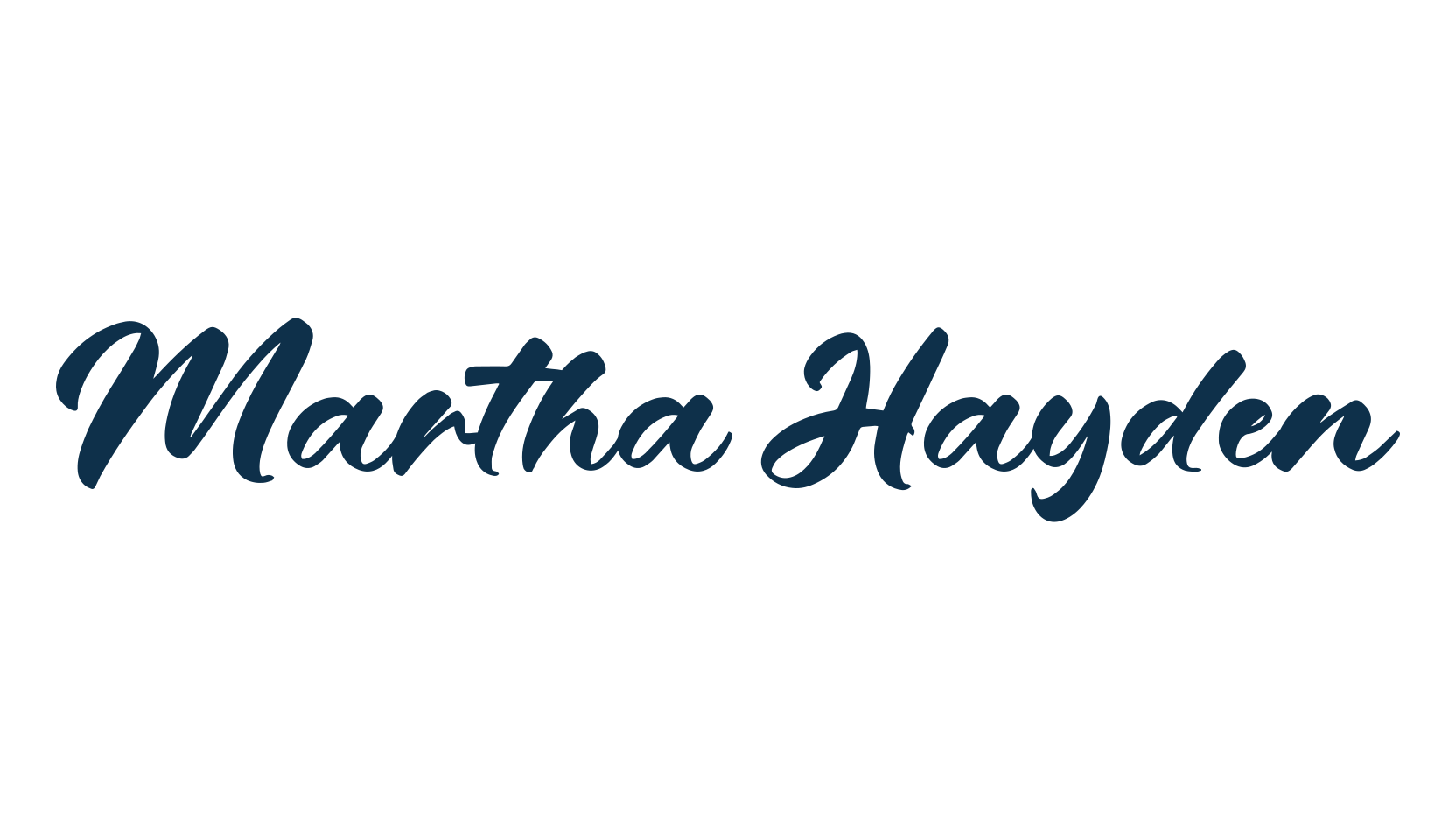 Martha Hayden, calligraphy font preview
