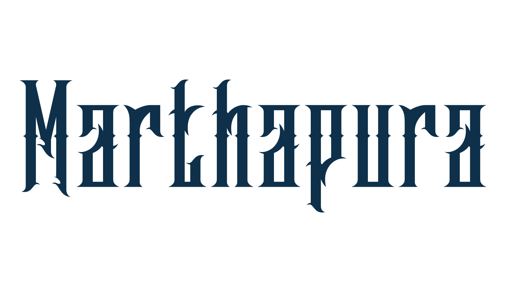 Marthapura, fancy various gothic font preview