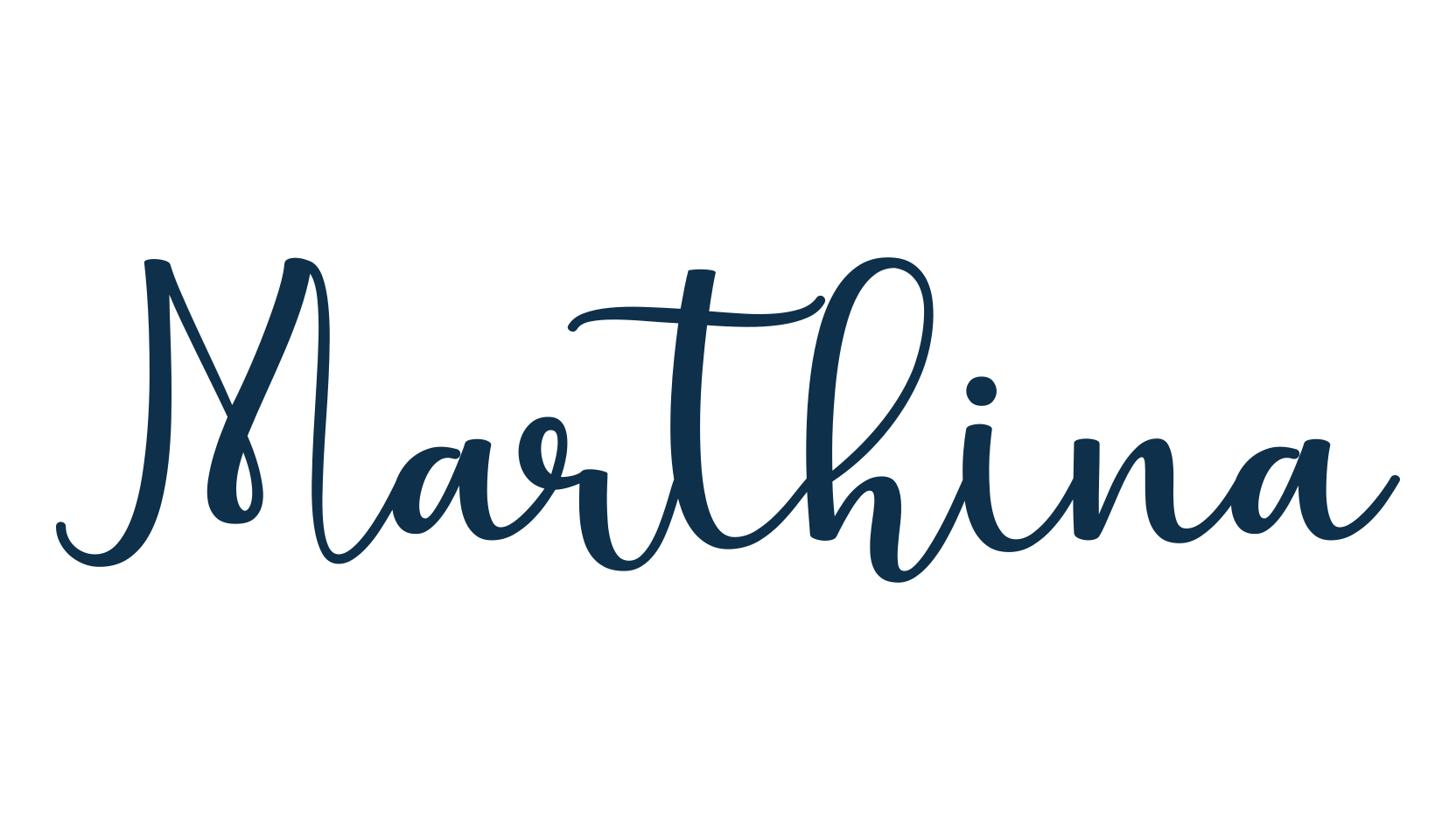 Marthina, script handwritten fancy decorative calligraphy font preview