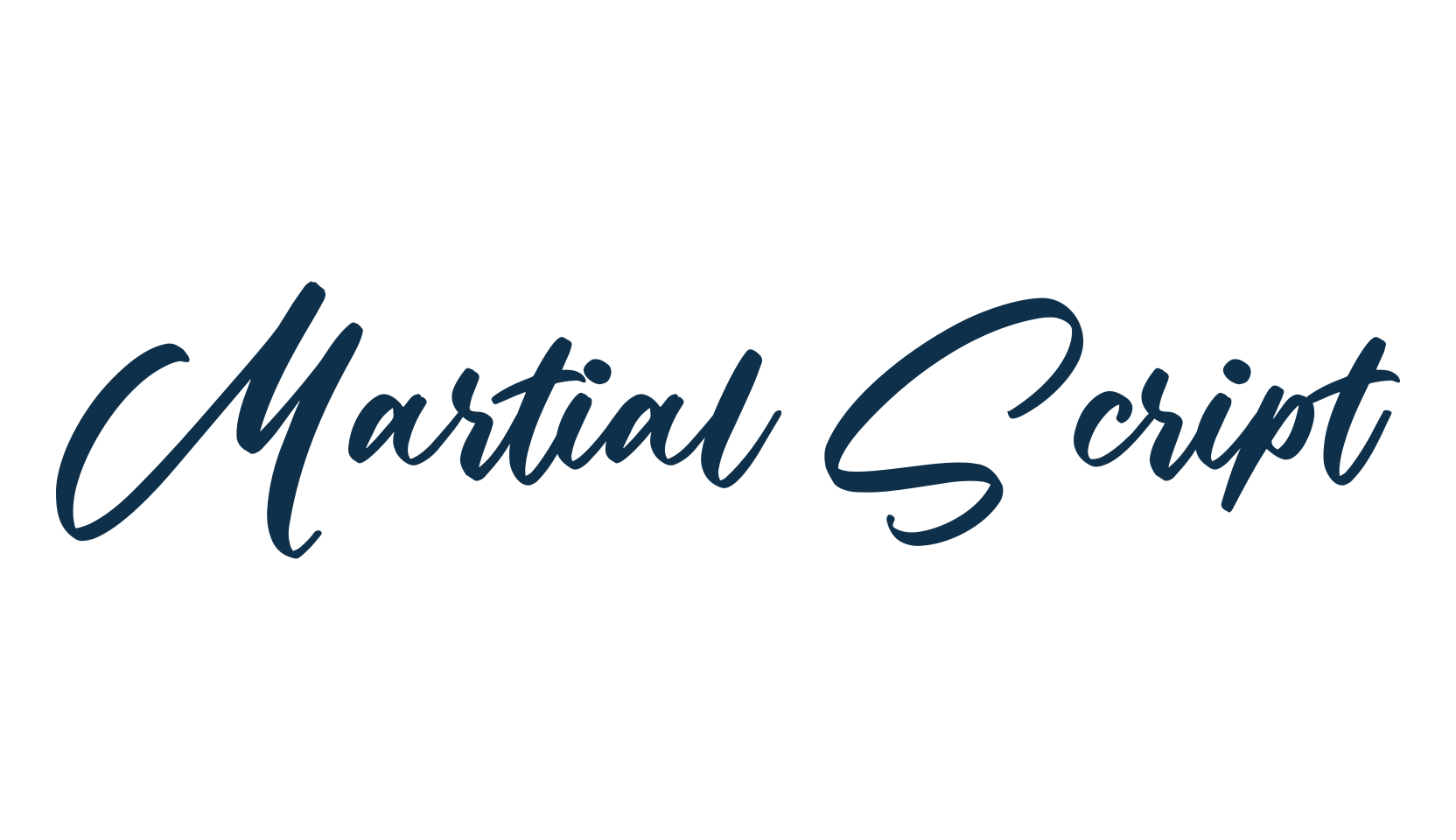 Martial Script, handwriting font preview