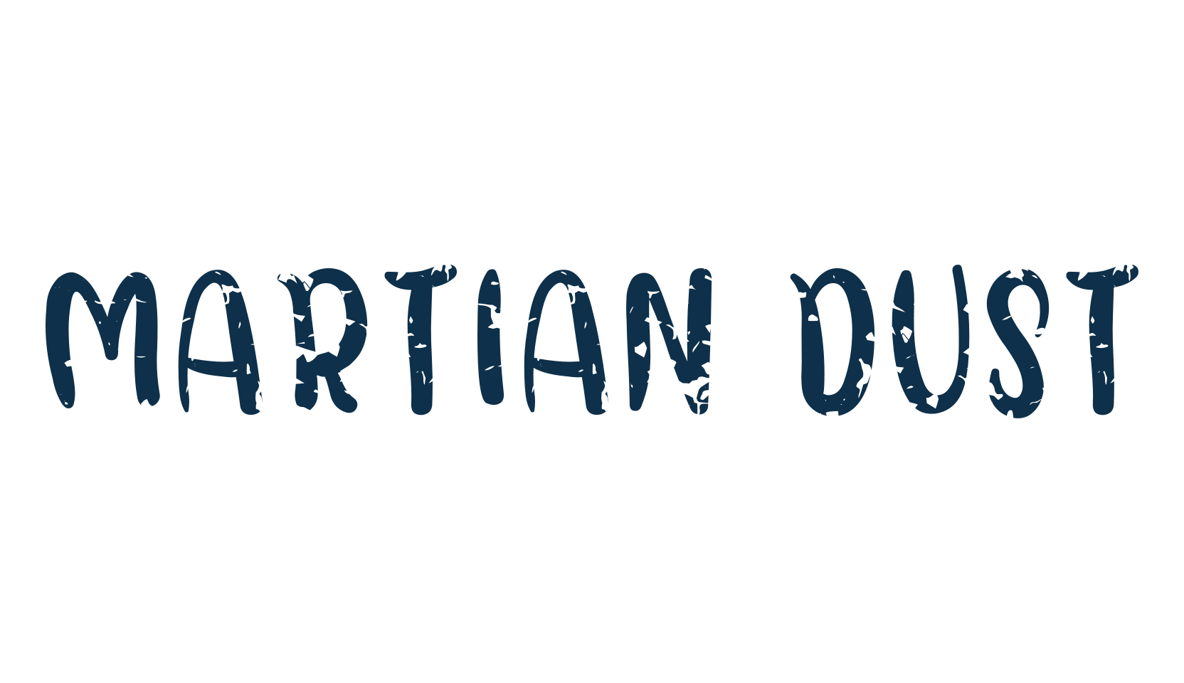 Martian Dust, various font preview