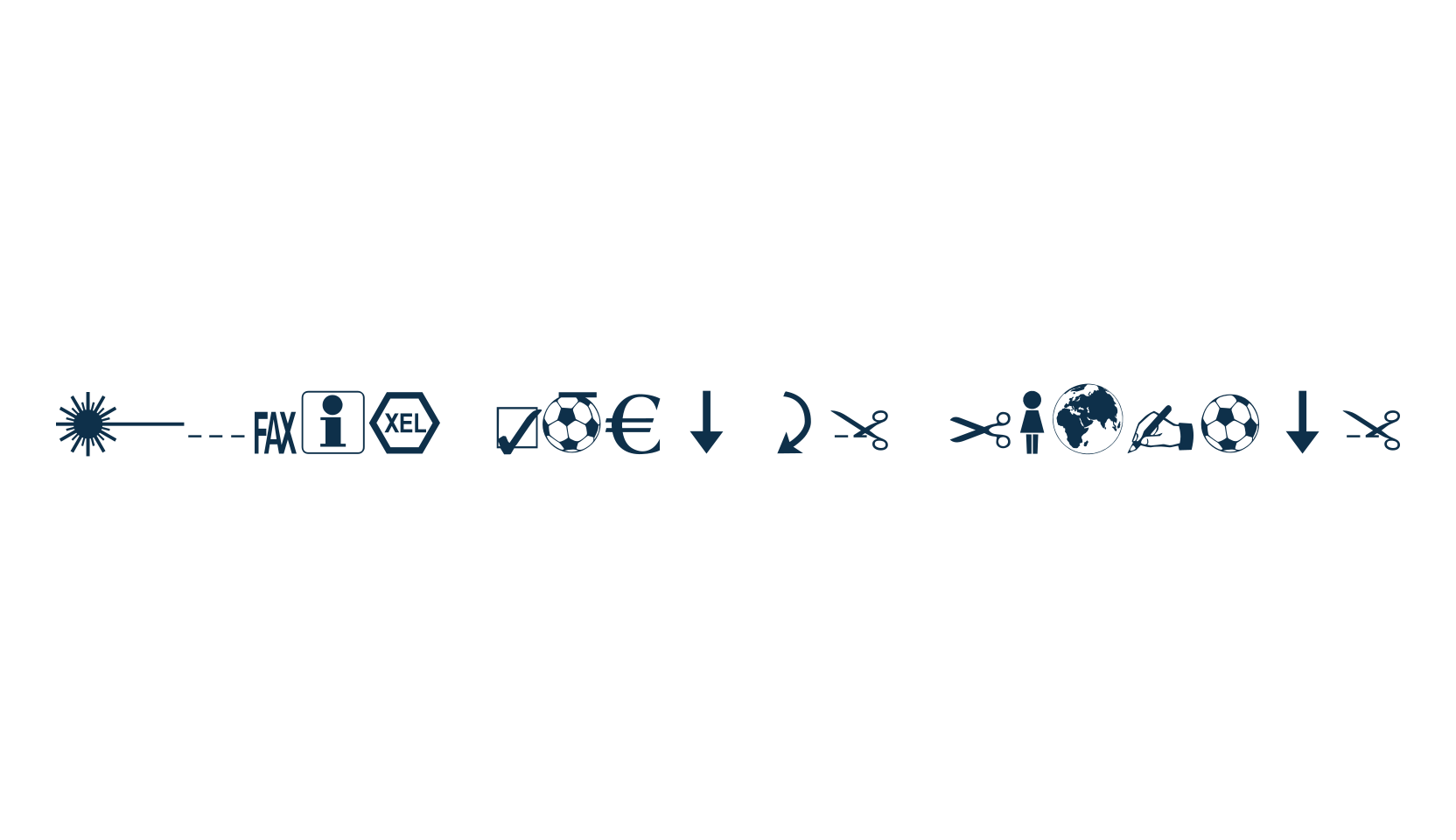 Martin Vogel's Symbols, display market font preview