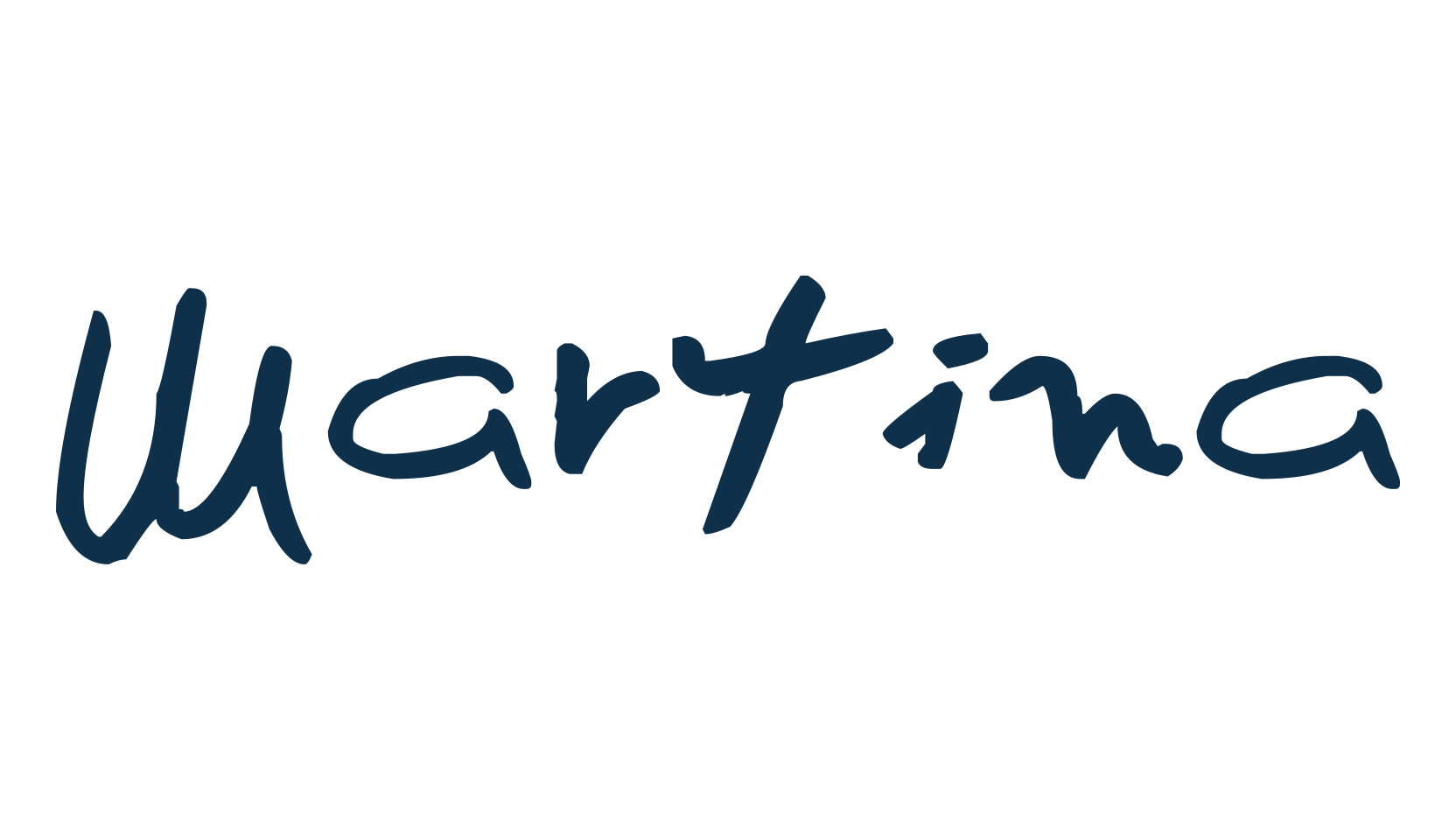 Martina, handwriting font preview