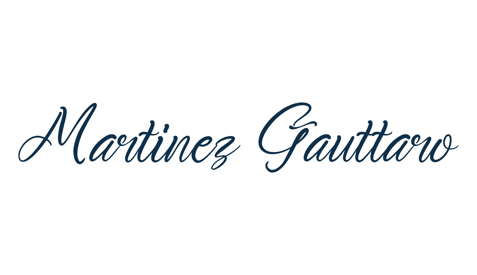 Martinez Gauttaro, calligraphy font preview