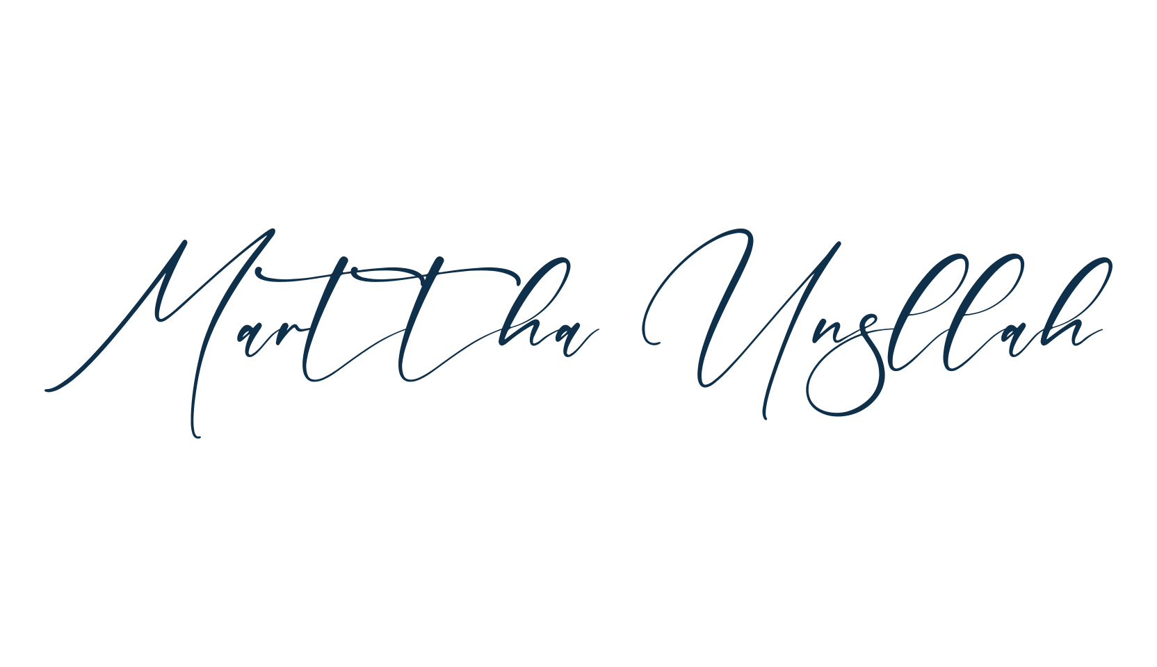 Marttha Unsllah, handwriting font preview
