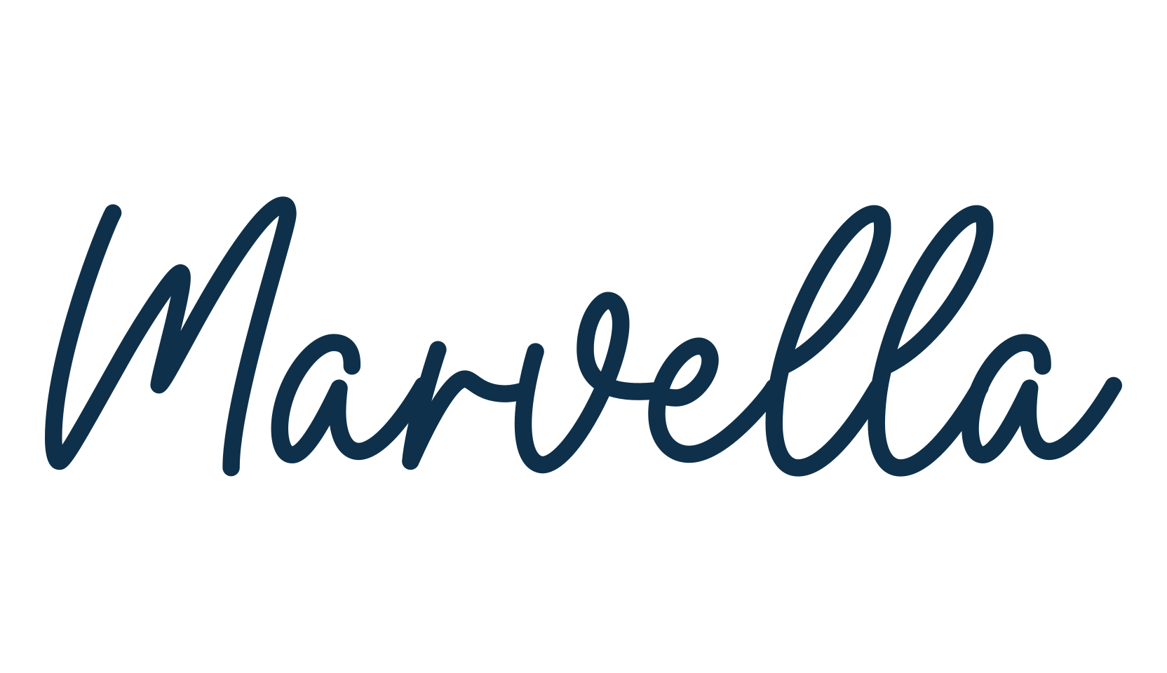 Marvella, handwriting font preview