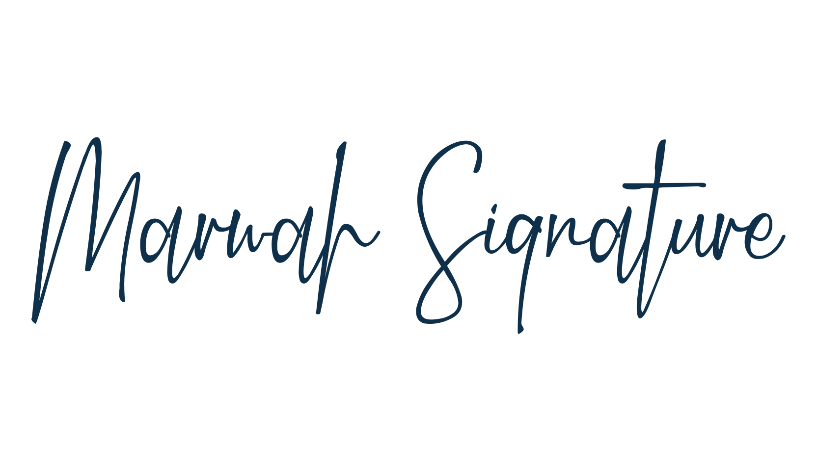 Marwah Signature, script handwritten fancy decorative calligraphy font preview
