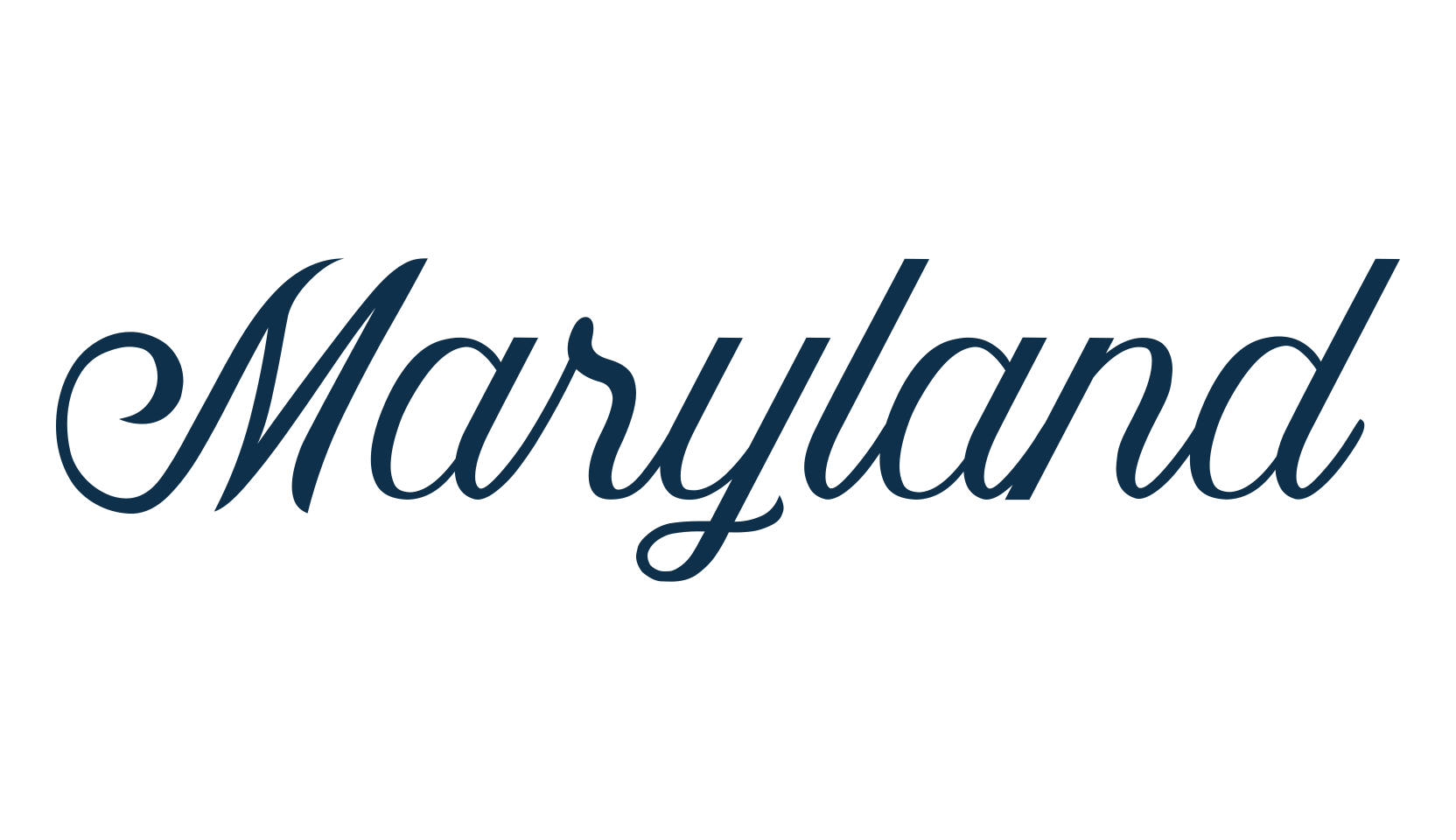Maryland, script calligraphy fancy decorative font preview