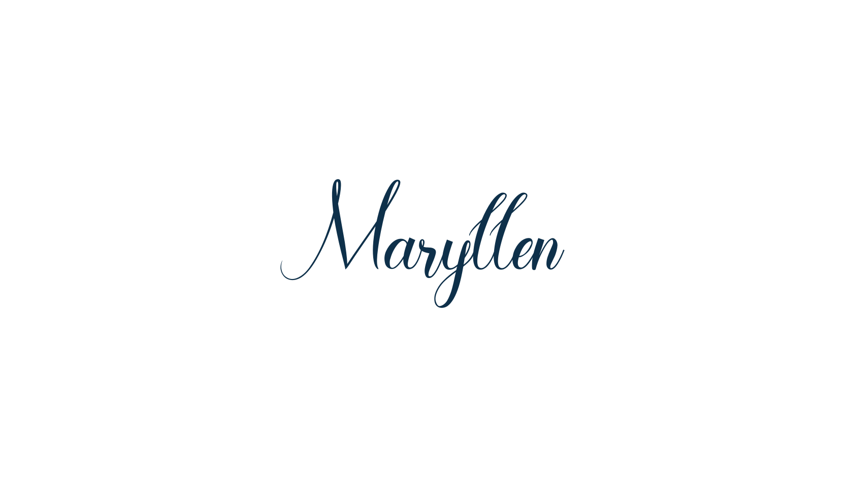Maryllen, script calligraphy fancy decorative font preview