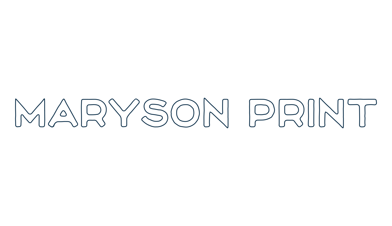 Maryson Print, retro font preview