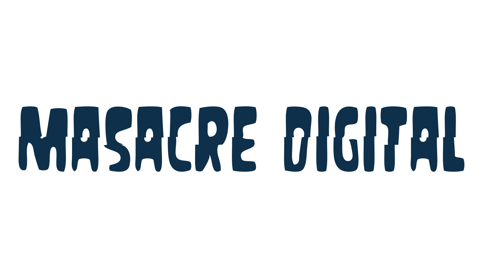 Masacre Digital, distorted font preview