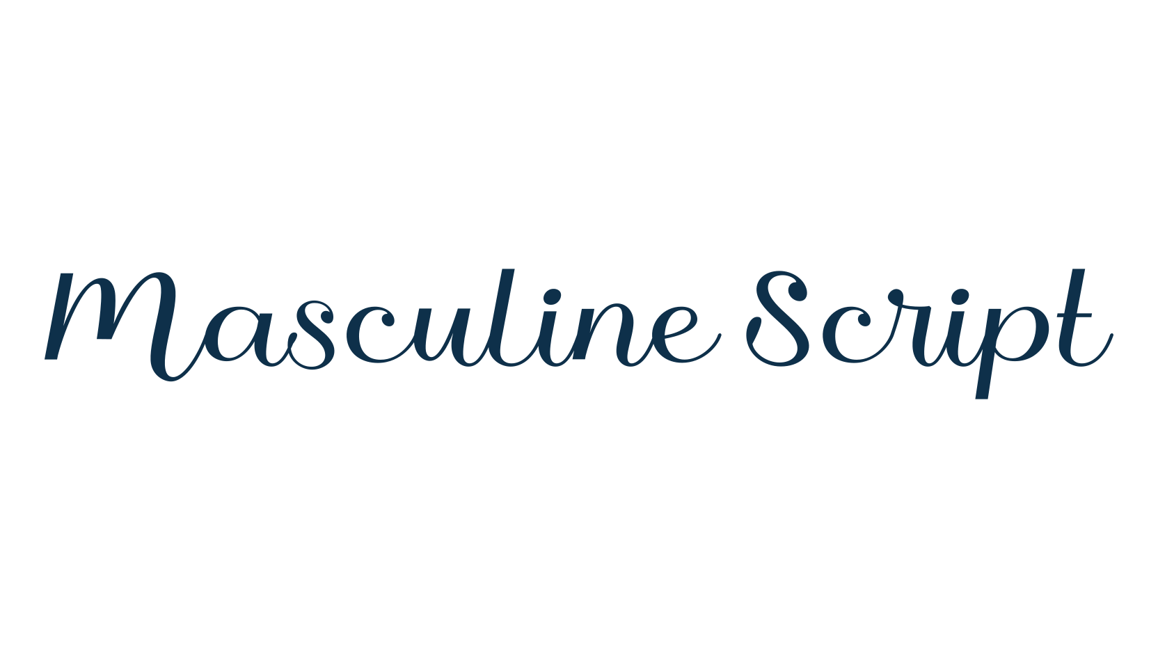Masculine Script, fancy various decorative script calligraphy font preview
