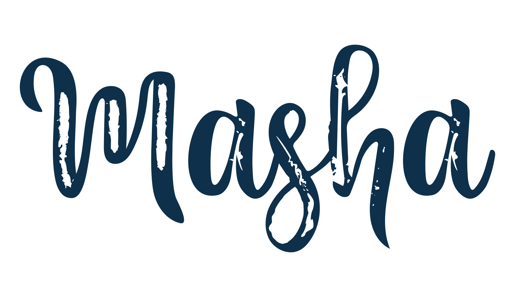 Masha, brush font preview