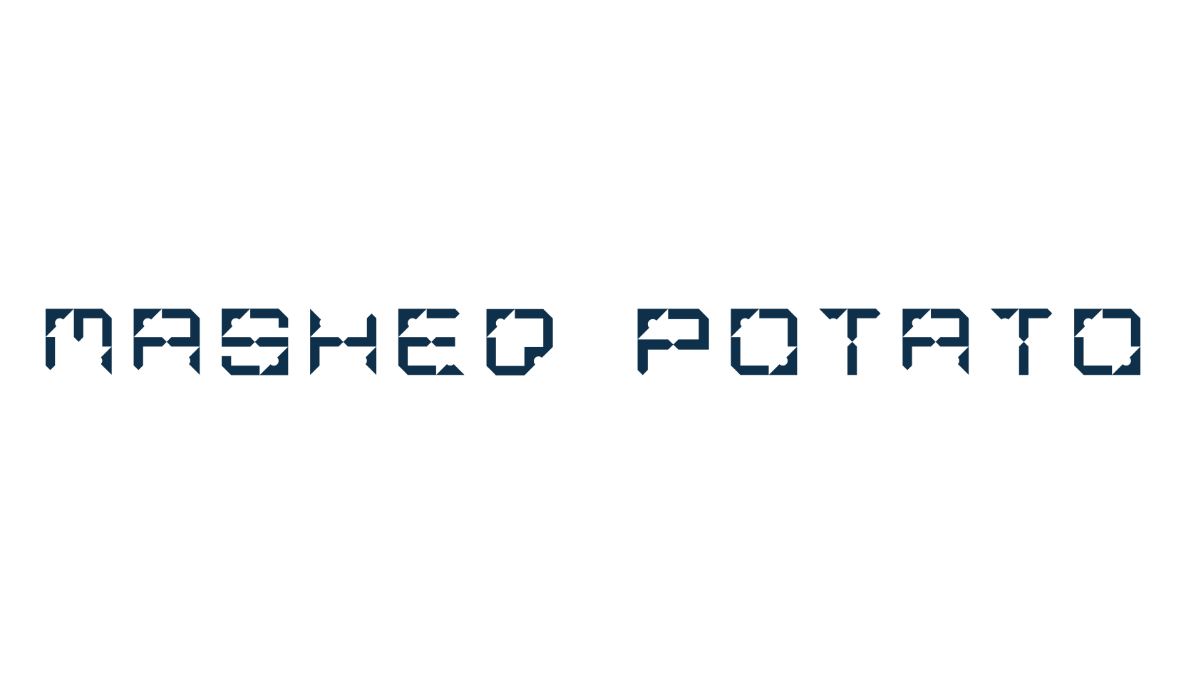 Mashed Potato, fancy various techno sci-fi font preview