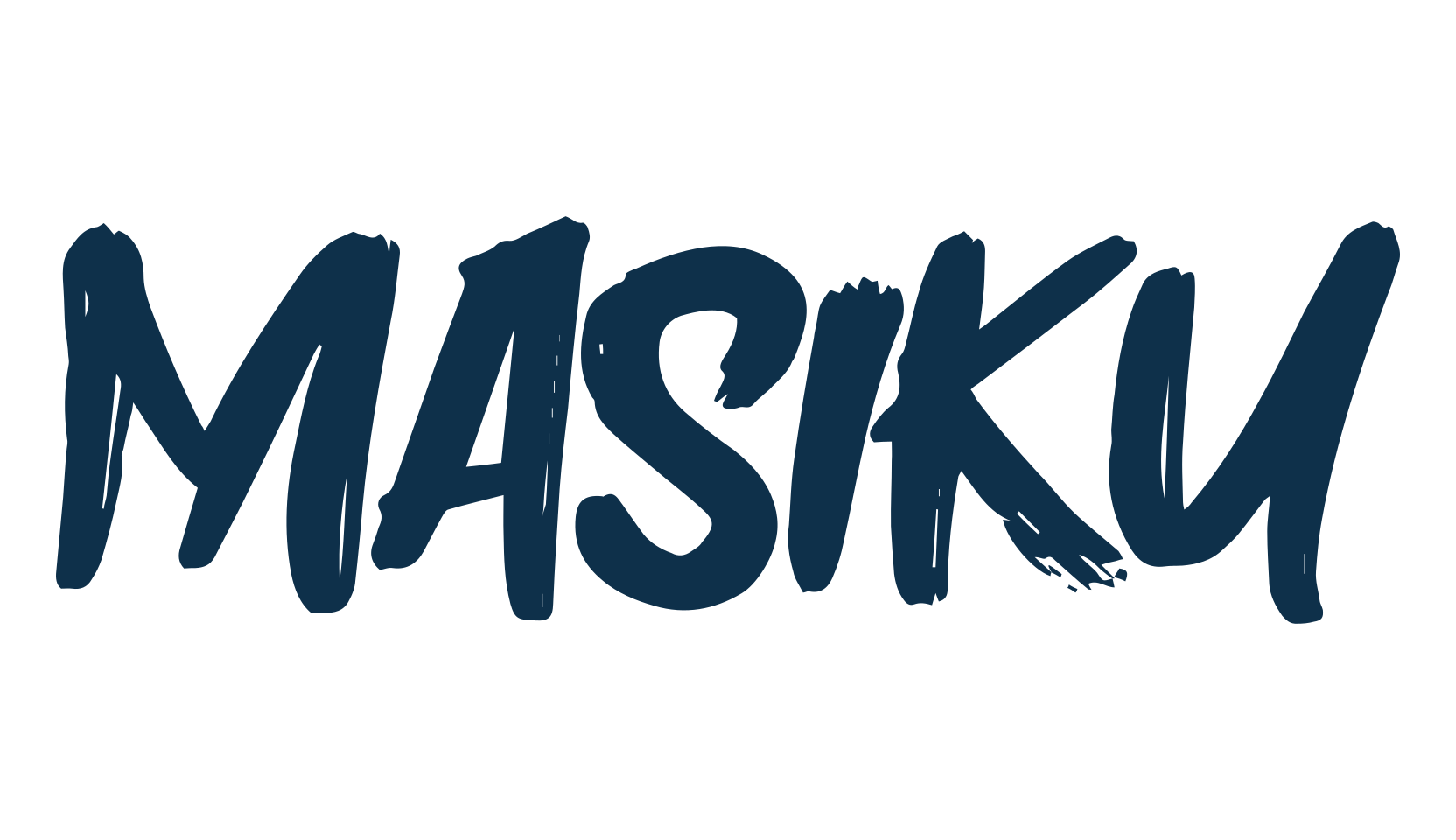 Masiku, script brush fancy decorative calligraphy font preview