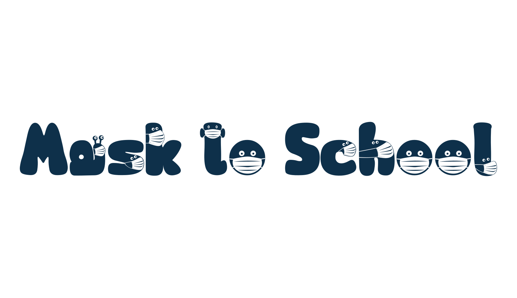 Mask to School, decorative font preview
