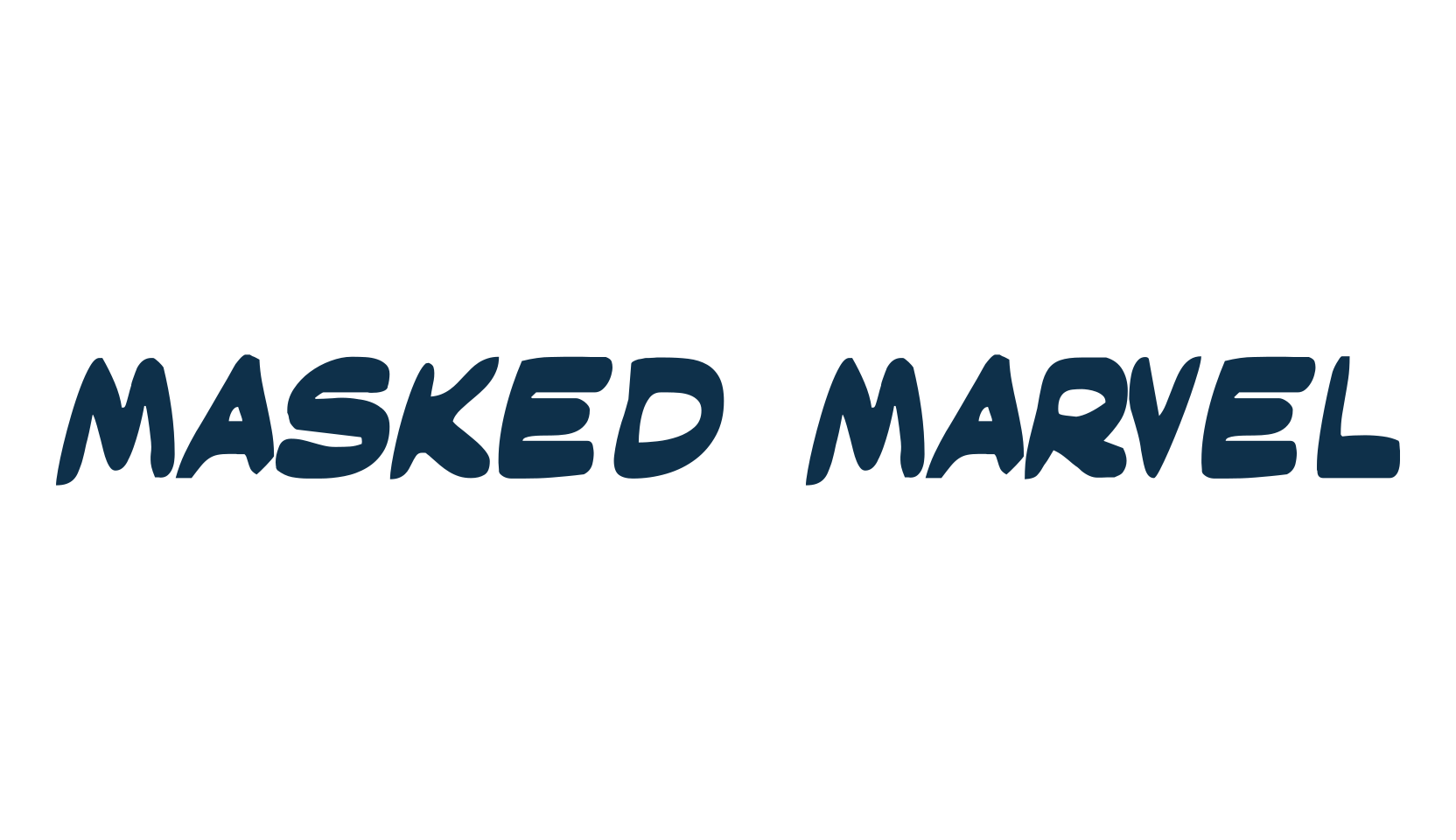 Masked Marvel, fancy cartoon decorative comic font preview