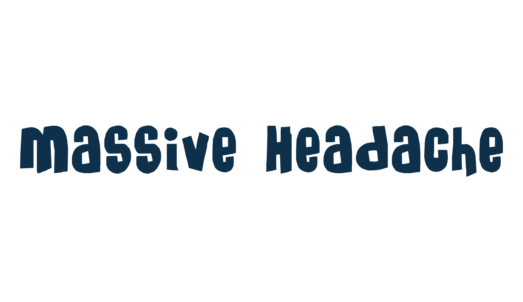 Massive Headache, cartoon font preview