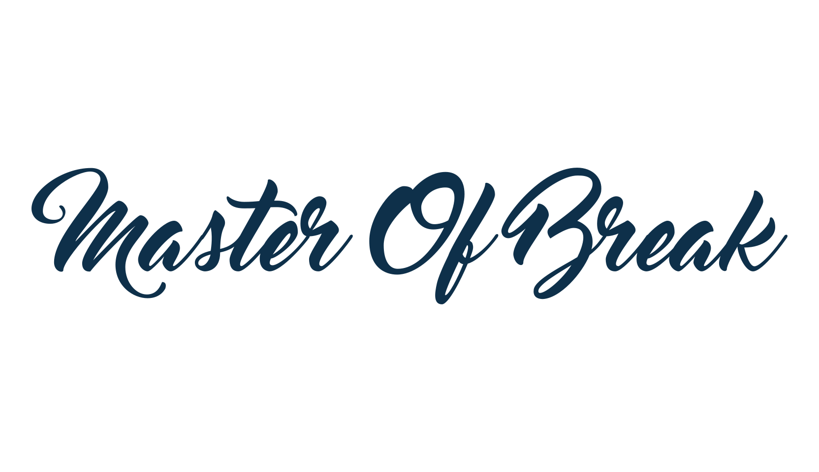 Master Of Break, script calligraphy fancy decorative font preview